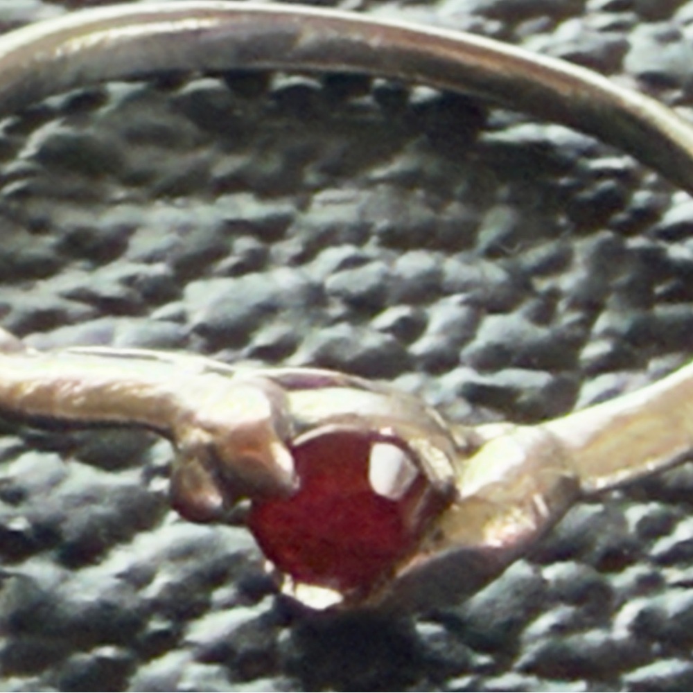 Source Unknown Silver Ring With Red Stone - image 4